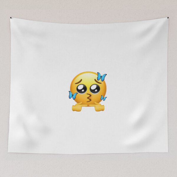 Item preview, Shy Emoji with Butterflies designed and sold by sabahnaveed.