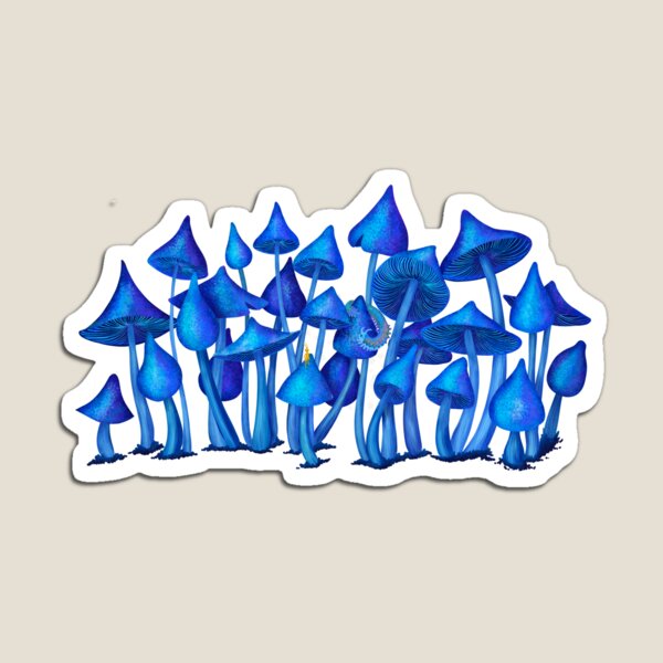 Alice Land Blue Mushrooms Magnet
