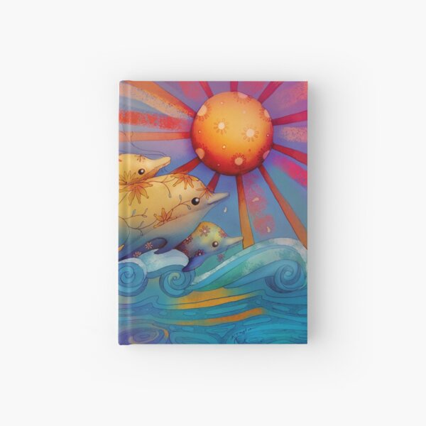 rainbow dolphins Hardcover Journal