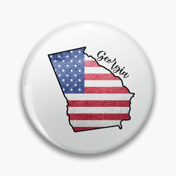 Item preview, Georgia State Outline with Patriotic USA American Flag designed and sold by Gsallicat.