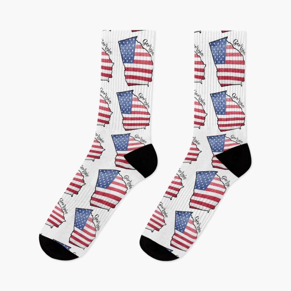 Item preview, Georgia State Outline with Patriotic USA American Flag designed and sold by Gsallicat.