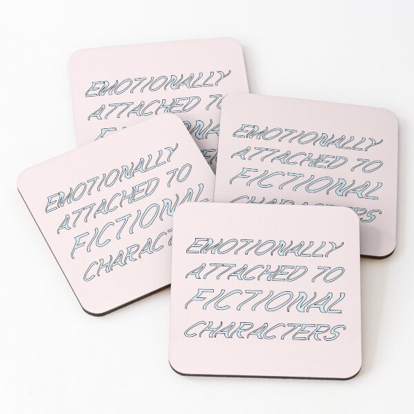 Item preview, emotionally attached to fictional characters | Funny Reading Quote with Wavey Font Blue designed and sold by SomeDesignThing.