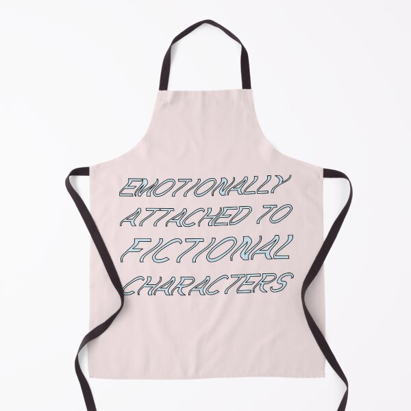 Item preview, emotionally attached to fictional characters | Funny Reading Quote with Wavey Font Blue designed and sold by SomeDesignThing.