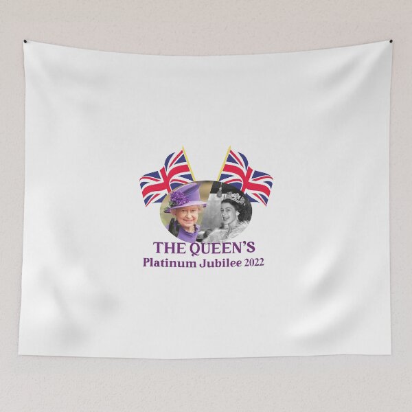 Item preview, Queens Art watercolor, Queen Platinum Jubilee 2022 flag designed and sold by Glenclo1.