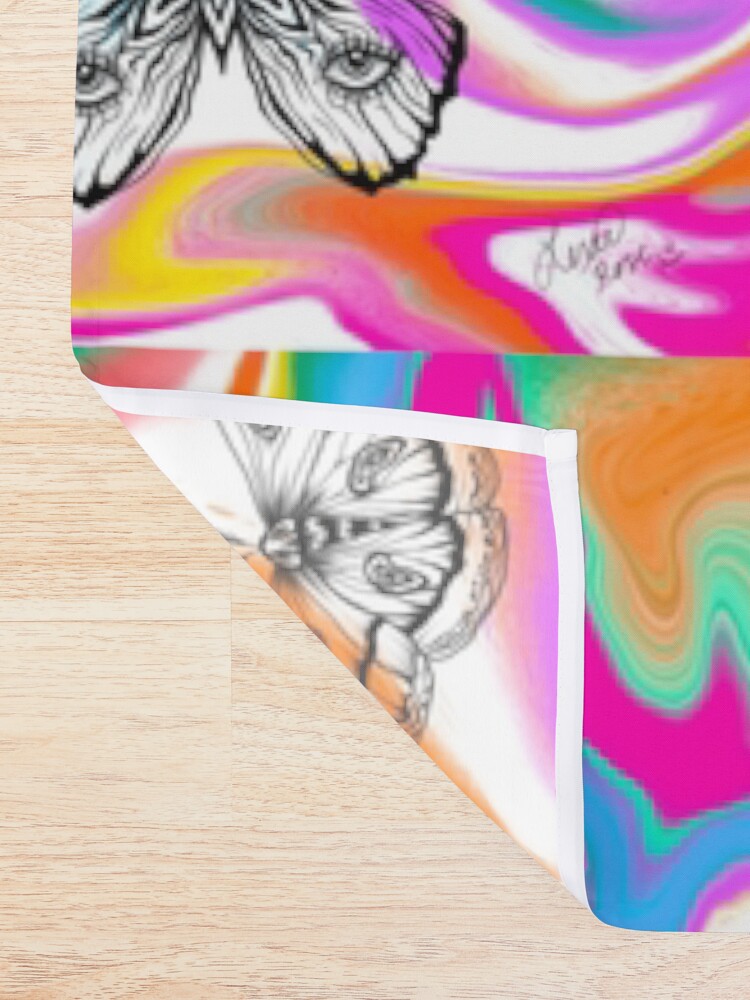 Alternate view of Trippy butterflies Shower Curtain