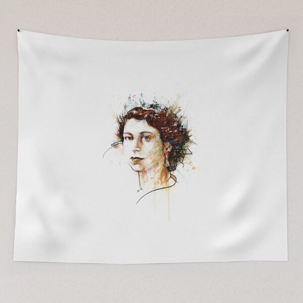 Item preview, Queens Art watercolor, TEA WITH THE QUEEN designed and sold by Glenclo1.