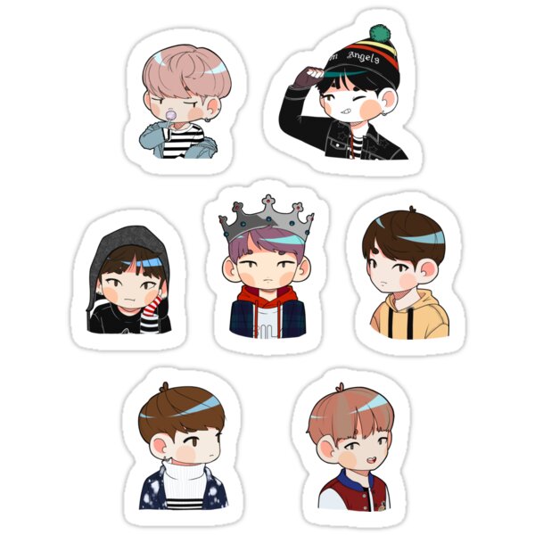 bts spring day set stickers by llama sama redbubble