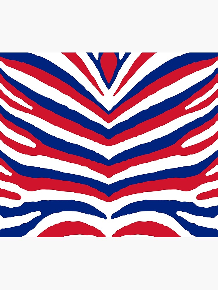 Uk British Union Jack Red White And Blue Zebra Stripes Duvet