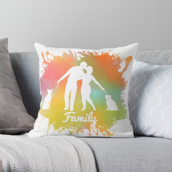 Family- Doggy Children Throw Pillow