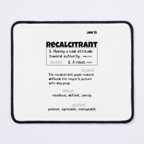 Item preview, January 15 Recalcitrant designed and sold by Square Root of Squid.