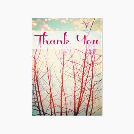 Thank You Tree Lights Art Board Print