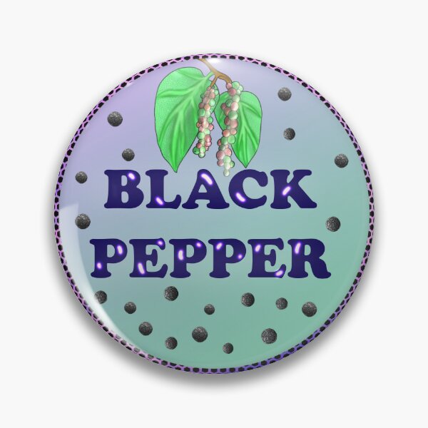 Item preview, black pepper spice label designed and sold by Pattern Petals.
