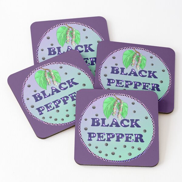 Item preview, black pepper spice label designed and sold by Pattern Petals.