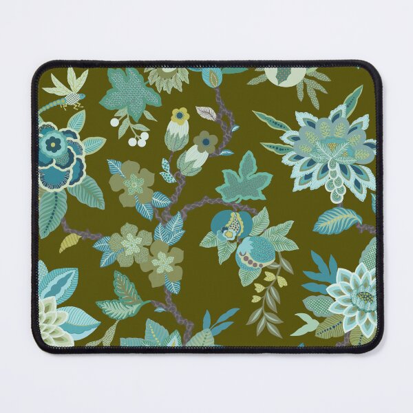 Item preview, Jacobean Floral - Olive designed and sold by Sarah Thorpe Designs .