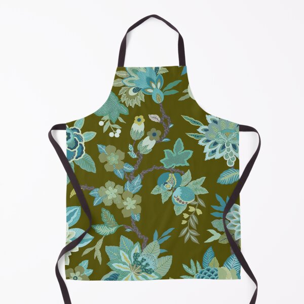 Item preview, Jacobean Floral - Olive designed and sold by Sarah Thorpe Designs .