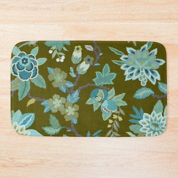 Item preview, Jacobean Floral - Olive designed and sold by Sarah Thorpe Designs .