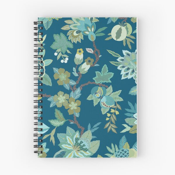 Item preview, Jacobean Floral - Blue designed and sold by Sarah Thorpe Designs .