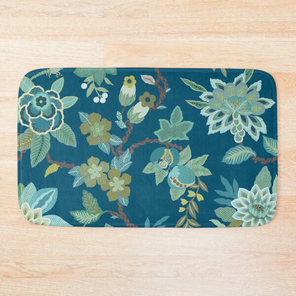 Item preview, Jacobean Floral - Blue designed and sold by Sarah Thorpe Designs .