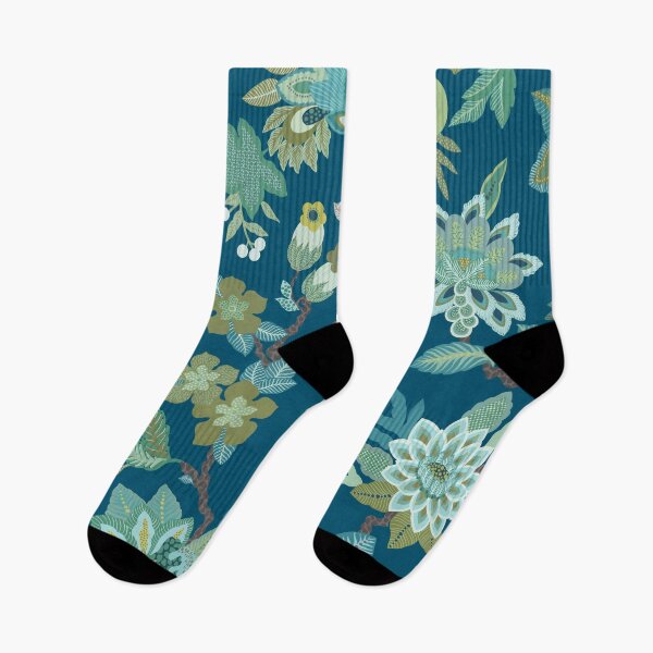 Item preview, Jacobean Floral - Blue designed and sold by Sarah Thorpe Designs .