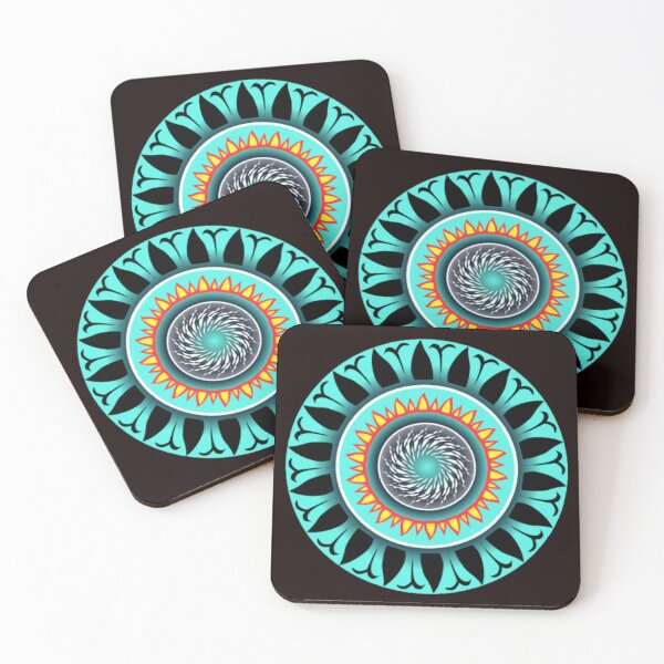 Item preview, Colourful mandala in aqua designed and sold by FGCART.