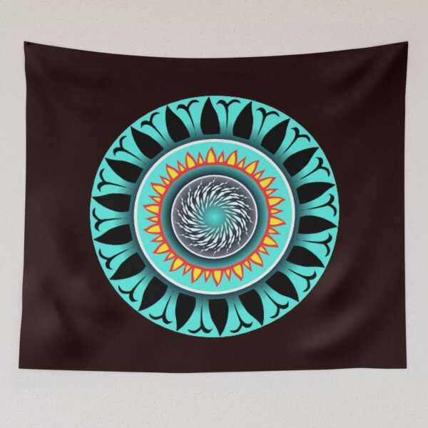 Item preview, Colourful mandala in aqua designed and sold by FGCART.