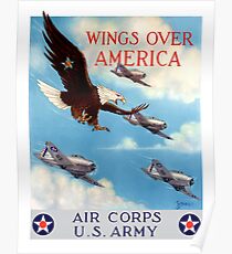 Wings Over America -- Air Corps WWII Poster