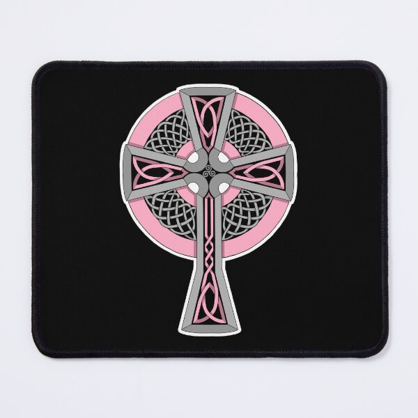 Item preview, Light Pink and Silver Celtic Style Cross designed and sold by AutumnJude Rowan.