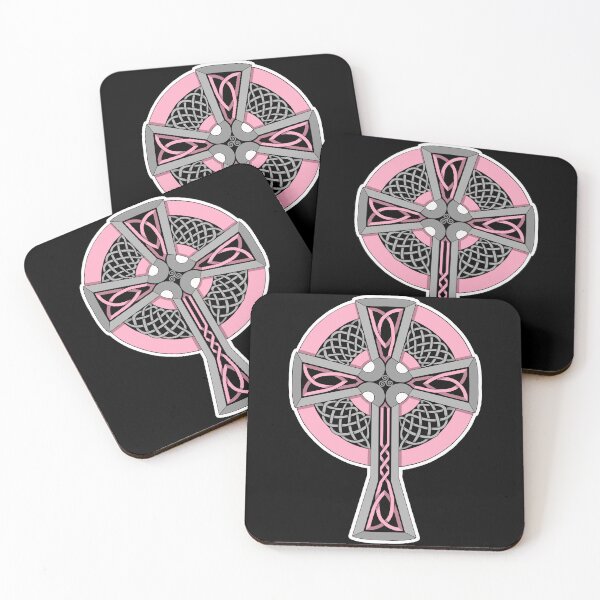 Item preview, Light Pink and Silver Celtic Style Cross designed and sold by AutumnJude Rowan.