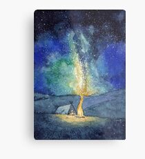 Watercolor Night Sky Metal Print