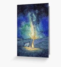 Aquarell Nachthimmel Grußkarte