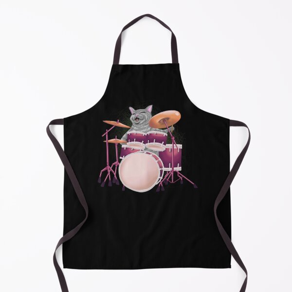 Item preview, COOL CAT PLAYING DRUMS FUNNY KITTEN INSTRUMENT PLAYER GIFT designed and sold by sobriowslen.