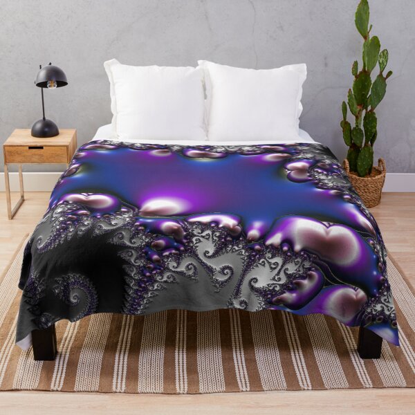 Item preview, Stormy Violet Fractal | Black, Blue and Purple Pattern | Fractal Art designed and sold by JillyJ05.