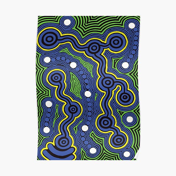 Authentic Aboriginal Art - Meeting Places Poster