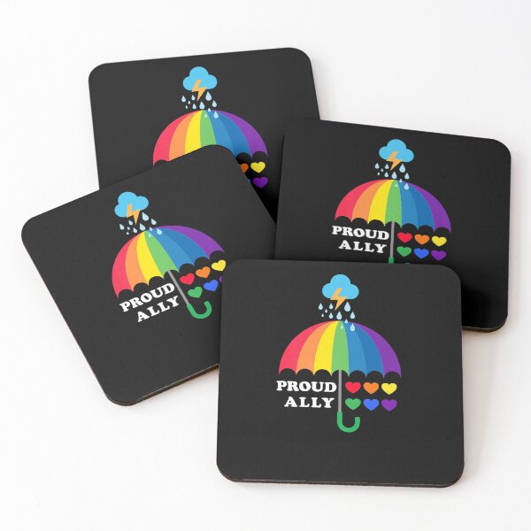 Item preview, PROUD ALLY GAY PRIDE PARADE LGBT DAY MONTH RAINBOW UMBRELLA designed and sold by sobriowslen.