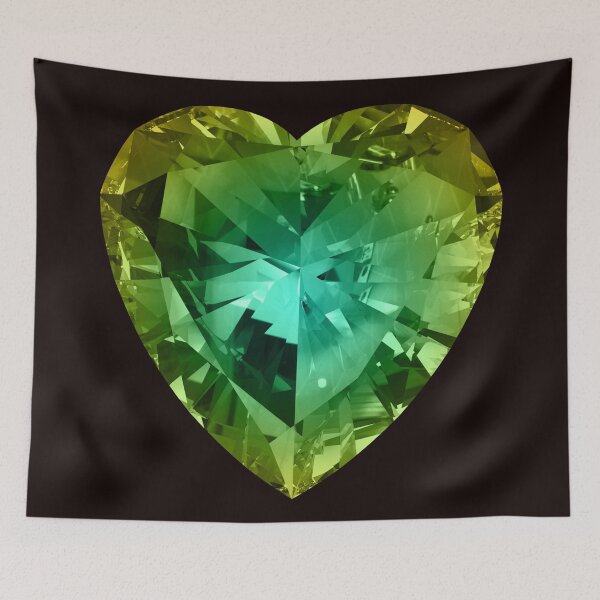 Item preview, Green sparkle heart designed and sold by FGCART.
