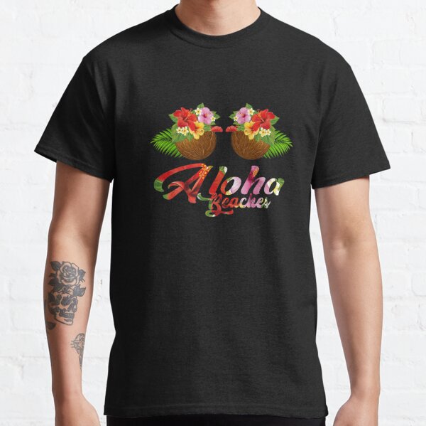 Coconut Bra Flower Boobs Hawaii Aloha Beaches' Unisex Baseball T-Shirt