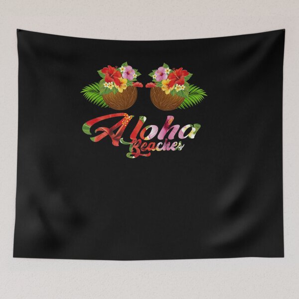 Item preview, COCONUT BRA FLOWER FLORAL BOOBS HAWAII ALOHA BEACHES FUNNY designed and sold by sobriowslen.