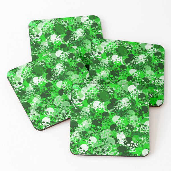 Item preview, Green skull and crossbones  designed and sold by Albert Faldet.