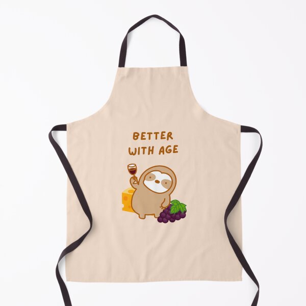 Item preview, Better with Age Wine and Cheese Sloth designed and sold by theslothinme.