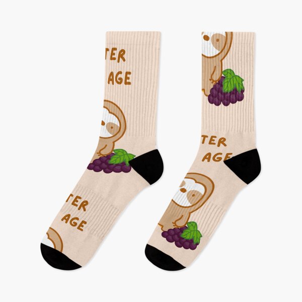Item preview, Better with Age Wine and Cheese Sloth designed and sold by theslothinme.