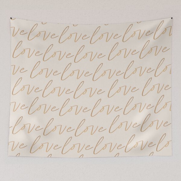 Item preview, Pastel Pink And Rose Gold Love Repeated Pattern. designed and sold by That Cheeky Tee.