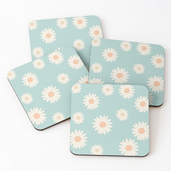 Item preview, Floral Daisy And Pastel Blue Repeated Pattern. designed and sold by That Cheeky Tee.
