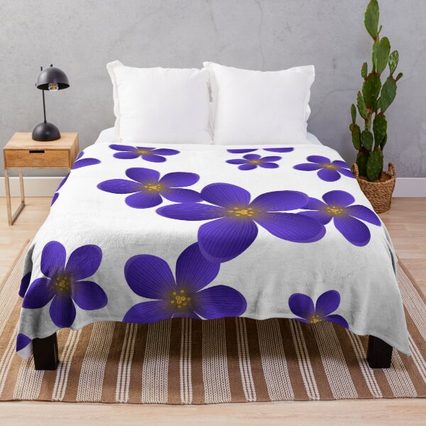 Item preview,  Blue Violet Flower Pattern designed and sold by risingrocket.