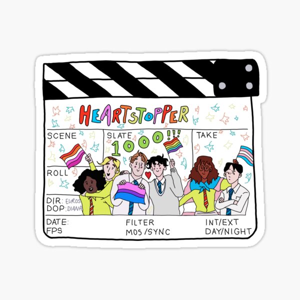 Item preview, heartstopper cast characters slate drawing designed and sold by sydneymmd.