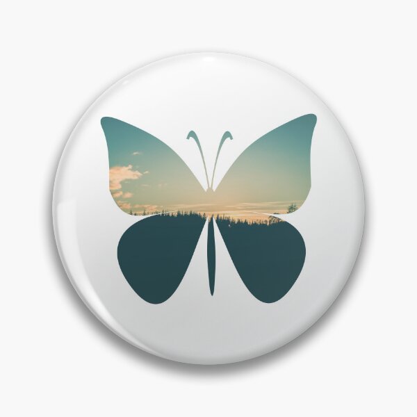 Item preview, Colorful Forest Trees Under Calm Sky Butterfly | Cute Butterfly designed and sold by BopleDesigns.