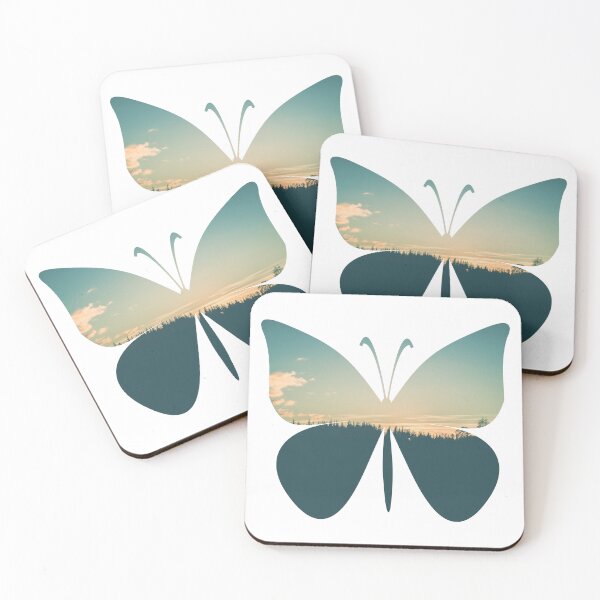 Item preview, Colorful Forest Trees Under Calm Sky Butterfly | Cute Butterfly designed and sold by BopleDesigns.