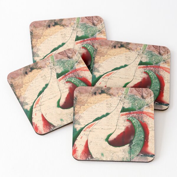 Item preview, Green and red pepper spice Abstract color designed and sold by artdragongift 15.