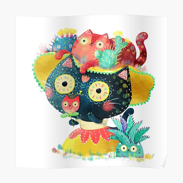 Cat in a cat-hat Poster