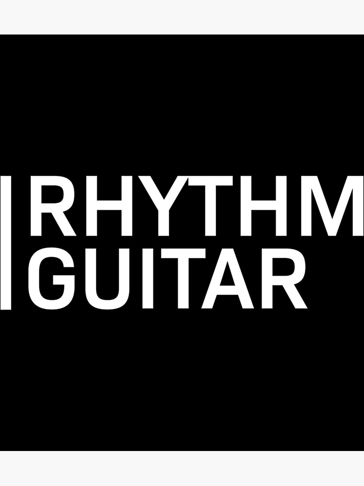 Rhythm Guitar Dark Theme Cap Poster For Sale By Rivashorne Redbubble