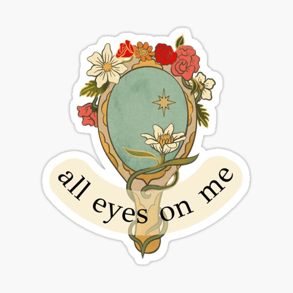 Item preview, all eyes on me fancy vintage sticker designed and sold by Nazrin Nasimi.